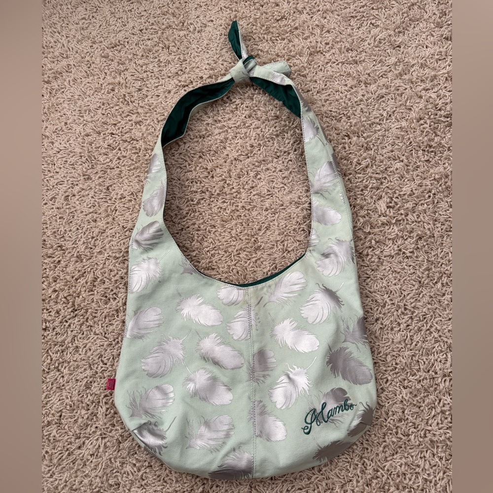 Mambo Feather Print Hobo Bag